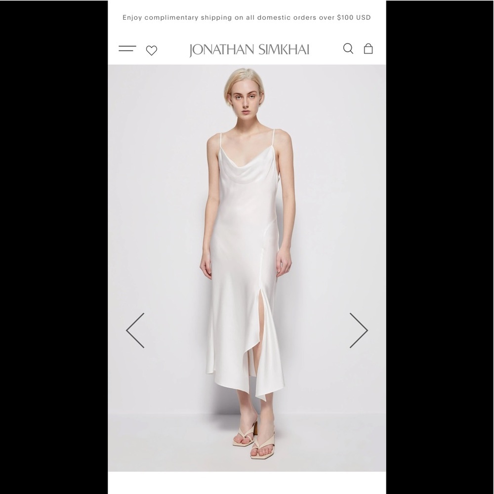 Jonathan Simkhai SIGNATURE NELLIE SLIP DRESS